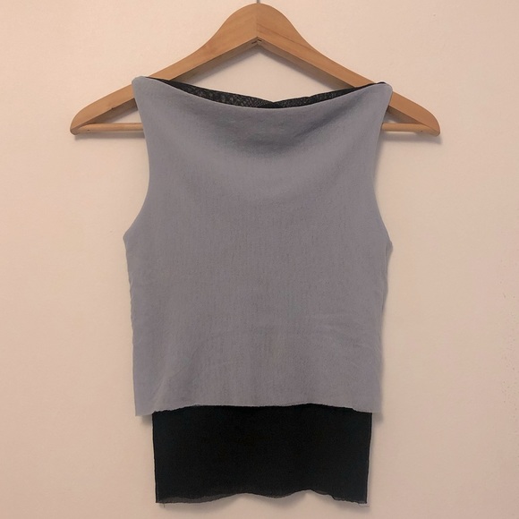 Sweet Pea Tops - Y2K Layered Mesh Crop Top by Sweet Pea